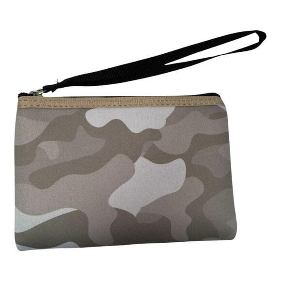 Haute Shore Beige Camo Neoprene  Minimalist Wristlet - Picture 1 of 8